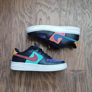 Nike Air Force 1 LV8 EMB NBA WNBA Size 5 Youth Mens Black Teal